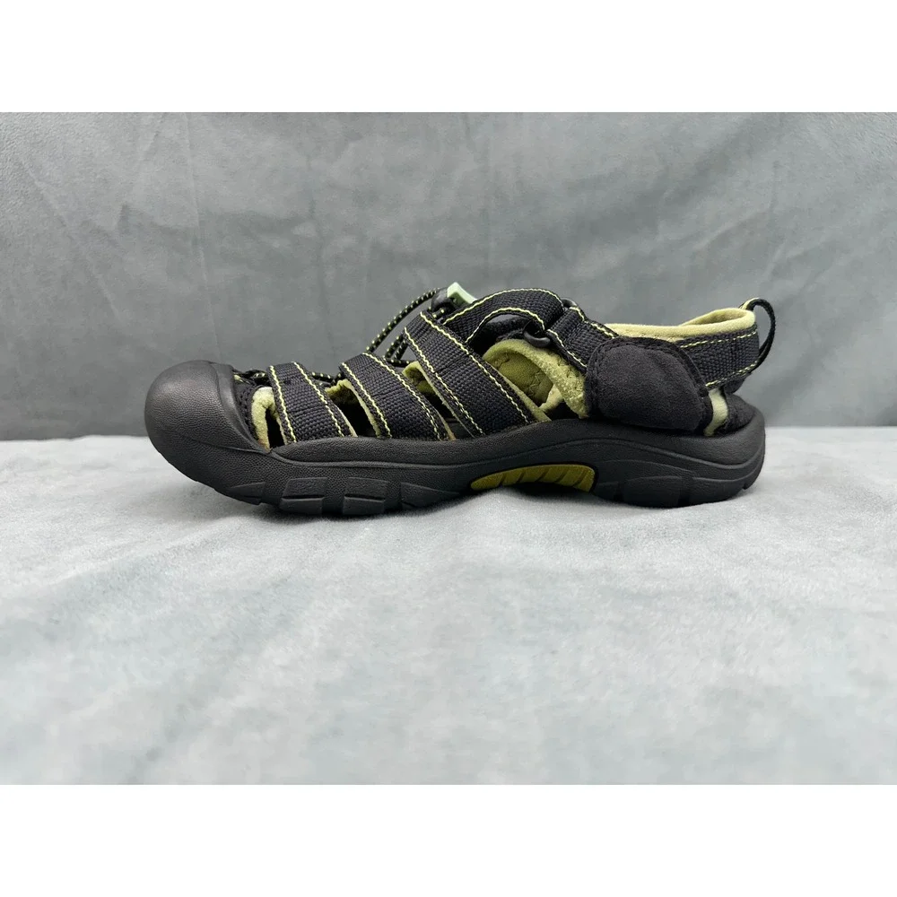 KEEN Newport H2 Kids Waterproof Sport Sandals Black Lime Green Size 4 Youth